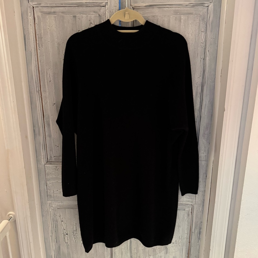 Hatch Merino Wool Black Dress
